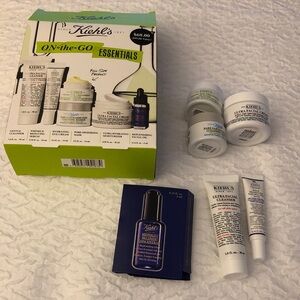 Kiehl's On The Go Essentials 6PC Set Full Size Eye Cream & Travel Products NIB